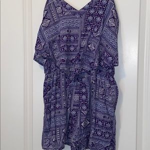 Cotton On: Blue aztec patterned romper